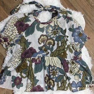 Zara trafaluc collection baby doll Floral top
